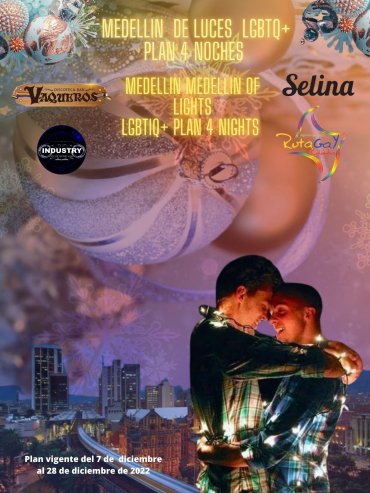 PLAN LGBT  DE LUCES  EN MEDELLIN  4 NOCHES