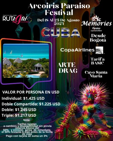 FESTIVAL ARCORIS  DESDE  BOBOTA  COPA   AIR  CUBA  18 al 25 de agosto de 2024